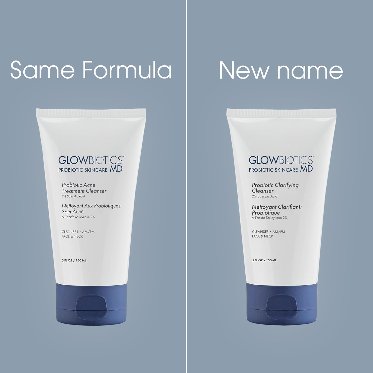 Glowbiotics Probiotic Clarifying Cleanser 5 oz – Gentle Foaming Face Wash with 2% Salicylic Acid & Niacinamide, Clears Pores & Excess Oil