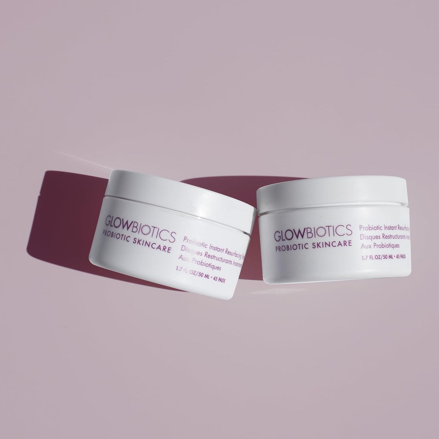 Glowbiotics Probiotic Instant Facial Resurfacing Pads: Exfoliates, Hydrates, Reduces Fine Lines & Pores | With Vitamin C & 5% Lactic Acid