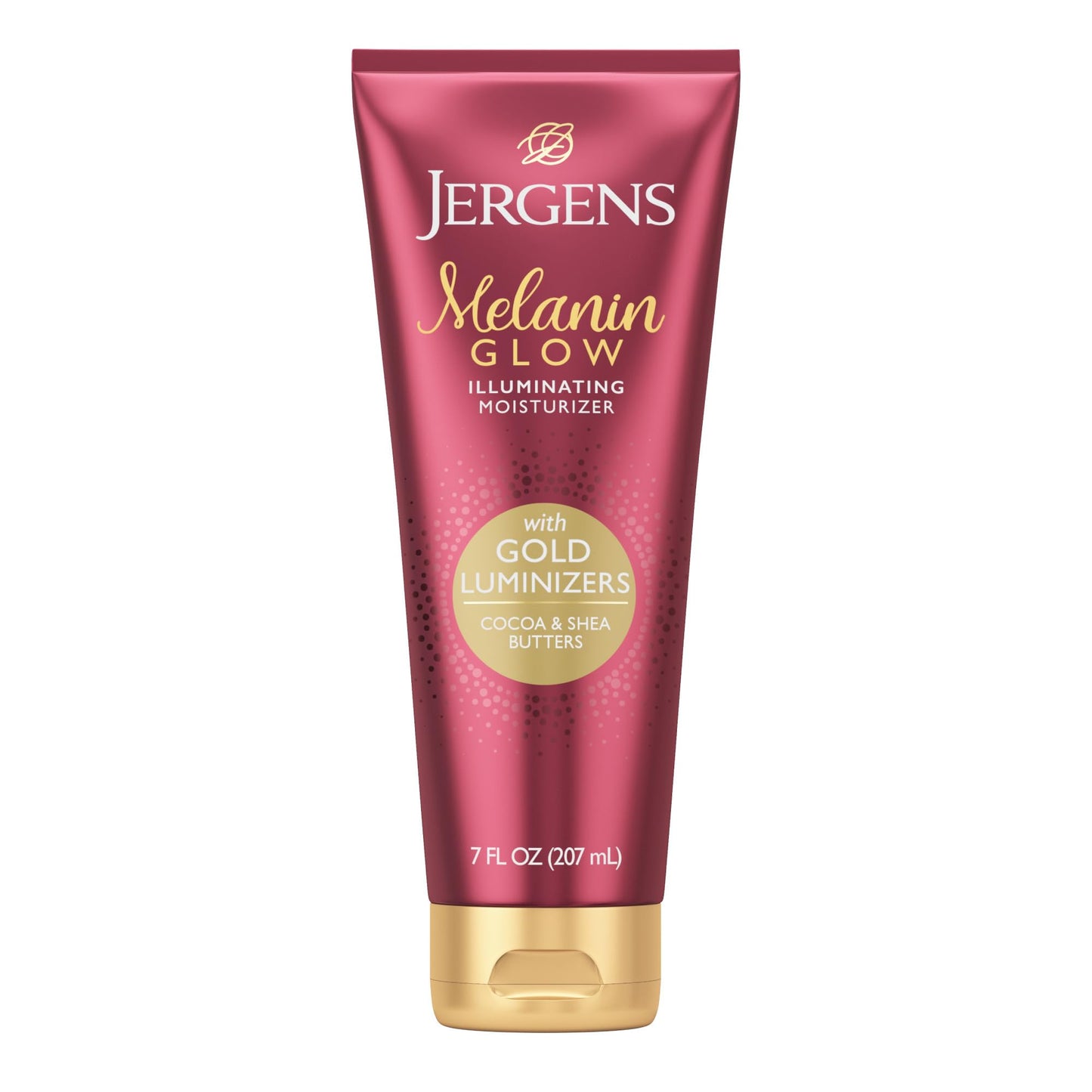 Jergens Melanin Glow Facial Glow Enhancer, Luminizer and Moisturizer with Hyaluronic Acid, Dermatologist-Tested, Non-Comedogenic, 2Oz