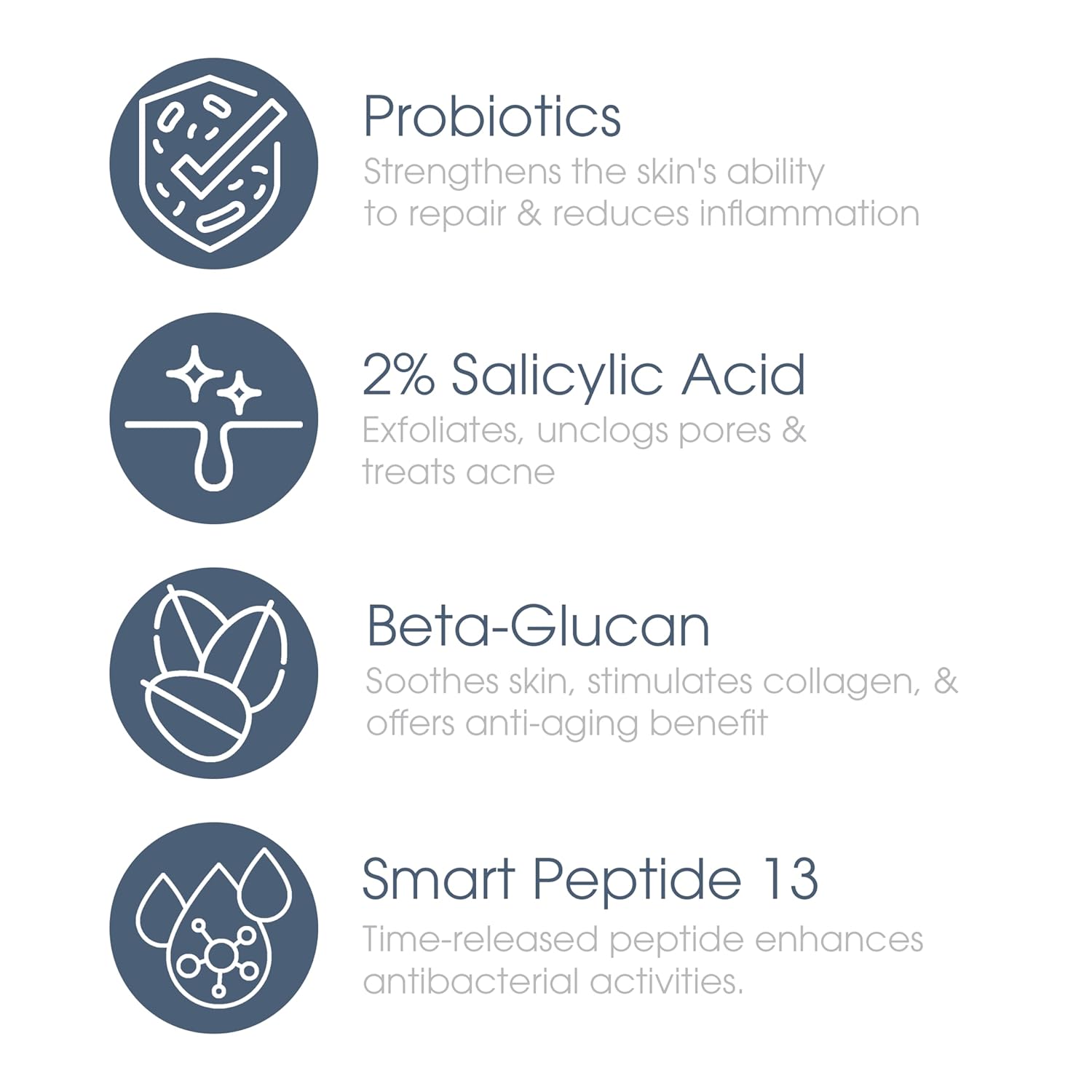 Glowbiotics Probiotic Clarifying Cleanser 5 oz – Gentle Foaming Face Wash with 2% Salicylic Acid & Niacinamide, Clears Pores & Excess Oil